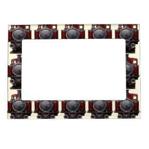 Blue And Red Train Magnetic Photo Frame