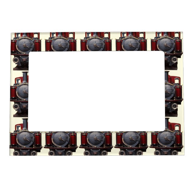 Blue And Red Train Magnetic Photo Frame (Front)