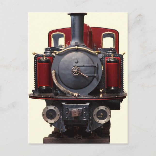 Blue And Red Train Postcard (Front)