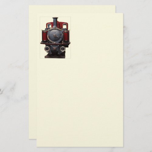Blue And Red Train Stationery