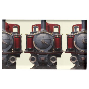 Blue And Red Train Table Number Holder by LeFlange at Zazzle