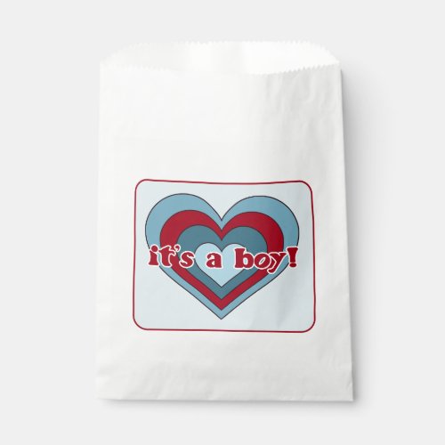 Blue and Red Valentines Day Baby Shower Bags