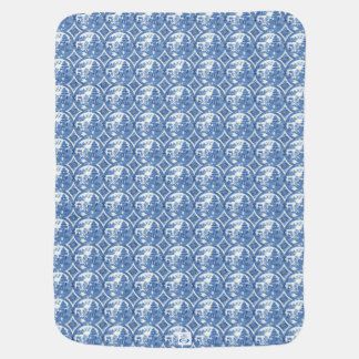 Blue and Red Willow China Pattern Baby Blanket
