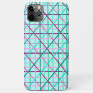 Blue and Rose Checkered Pattern iPhone 11 Pro Max Case