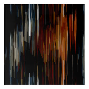 Blue and Rust Abstract Acrylic Print