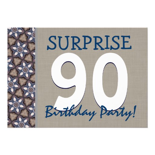 90Th Surprise Birthday Party Invitations 8