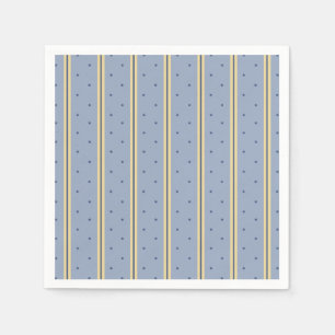 Blue and Sand Stripe Square Napkins