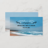 Blue and Sandy Beach Whimsical Business Card (Front/Back)
