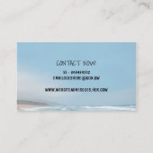 Blue and Sandy Beach Whimsical Business Card (Back)
