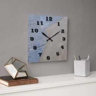 Blue And Seagull Gray Wall Clock
