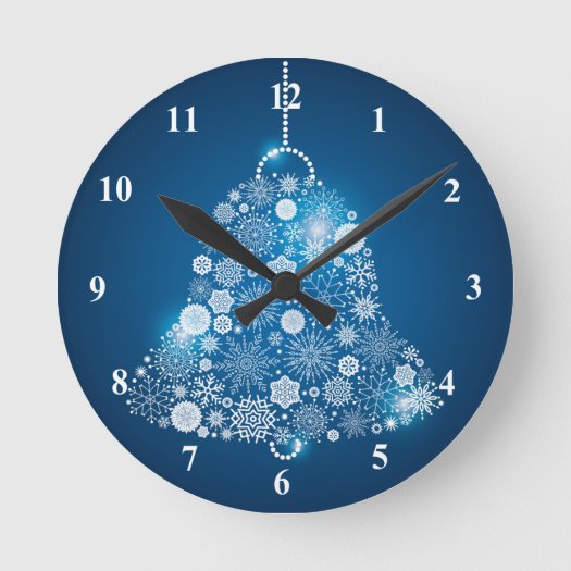 Blue and Shinning White Snowflakes Christmas Bell