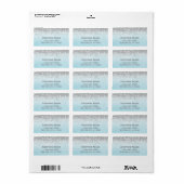 Blue and Silver Address Labels | Zazzle