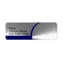 Blue and Silver Brushed Metal