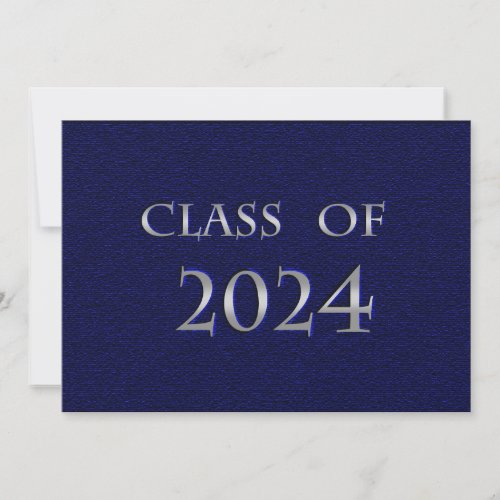 Blue and Silver Class of 2024 Card