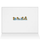 Blue and Silver Damask Teddy Bears (Inside Horizontal (Top))