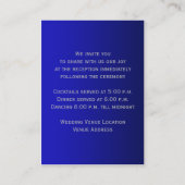 Blue and Silver Floral Butterflies Enclosure Card (Back)