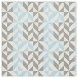 Blue and Silver Geometric ZigZag Fabric