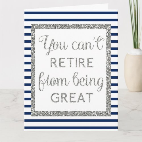 Blue and Silver Glitter Retirement