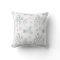 Blue and Silver Gray Winter Snowflake Throw Pillow