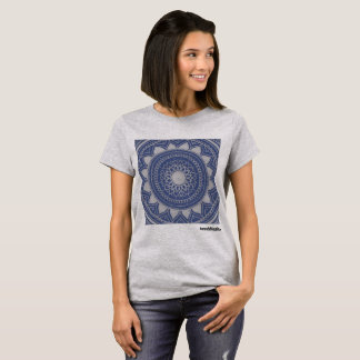 Blue and Silver Mandala T-Shirt