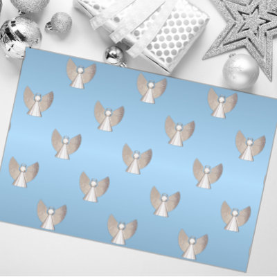 Blue and Silver Modern Christmas Angels Christmas 