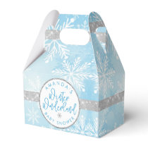 Blue and Silver Snowflake Favor Box