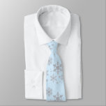 Blue And Silver Snowflakes Winter Wedding Neck Tie at Zazzle