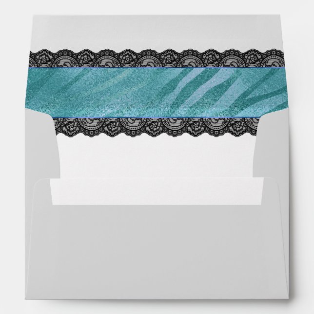Blue and Silver Wedding Envelope (Back (Bottom))