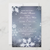 Blue and Silver Winter Bridal shower invite (Front)