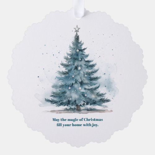 Blue and silver Winter Wonderland Holiday Card