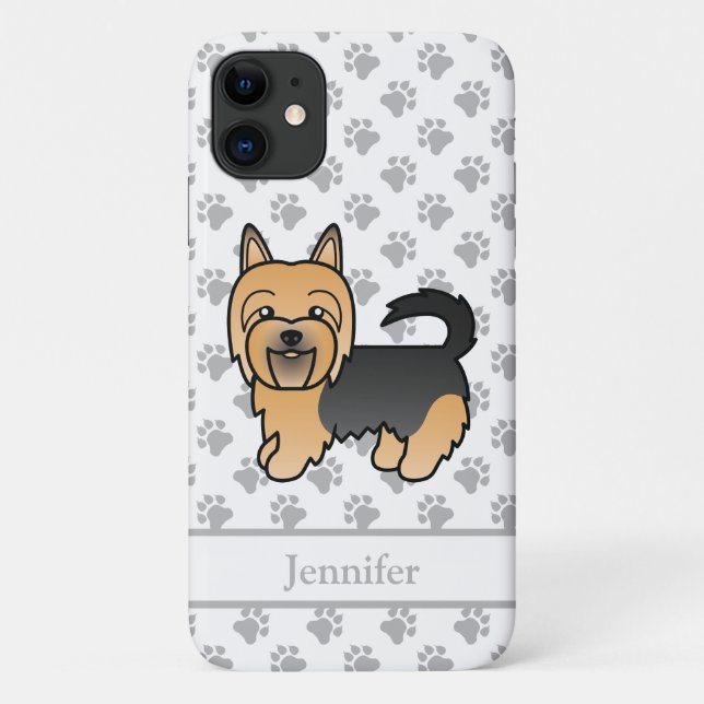 Blue And Tan Australian Terrier Cute Cartoon Dog Case-Mate iPhone Case (Back)