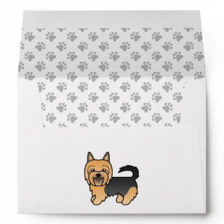 Blue And Tan Australian Terrier Cute Cartoon Dog Envelope