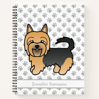 Blue And Tan Australian Terrier Cute Cartoon Dog Notebook
