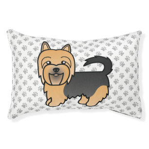 Blue And Tan Australian Terrier Cute Cartoon Dog Pet Bed