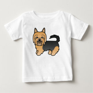 Blue And Tan Australian Terrier Dog Caricature Art Baby T-Shirt