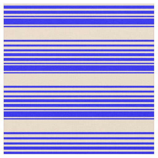 Blue and Tan Colored Stripes Fabric