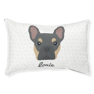 Blue and Tan French Bulldog Pet Bed