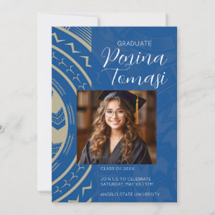 Blue and Tan Invitation