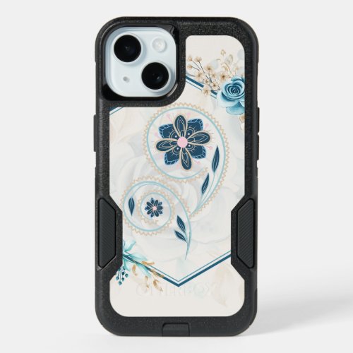 Blue and Teal Art Revitalizing Life Floral iPhone 15 Case