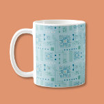 Blue and Teal Circuit Board Pattern Coffee Mug