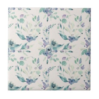 Blue and Teal Floral Custom Background