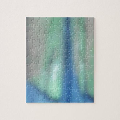 Blue and teal green sea glass jigsaw puzzle