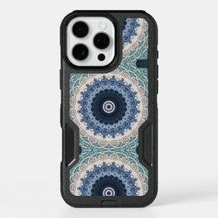 Blue and Teal Mandala with Geometric Symmetry iPhone 16 Pro Max Case