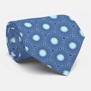 Blue and Teal Pattern Neck Tie