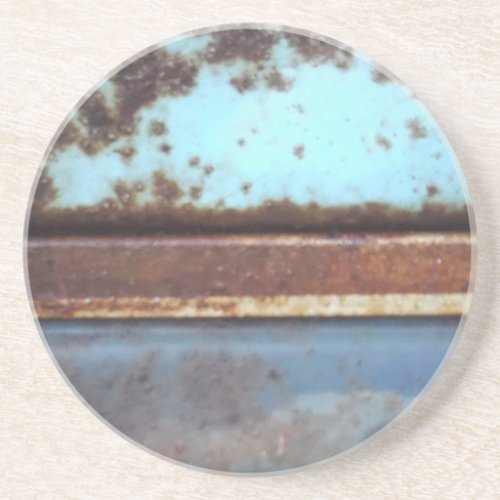 Blue and teal rusty truck close_up coaster