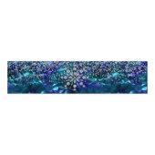 Blue and Teal Snow Paper Napkin Band (Unfolded)