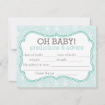Blue And Teal Snowflakes Predictions &amp; Advice Card at Zazzle