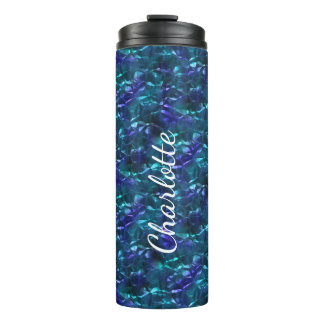 Blue and Teal Wrinkled Foil Thermal Tumbler