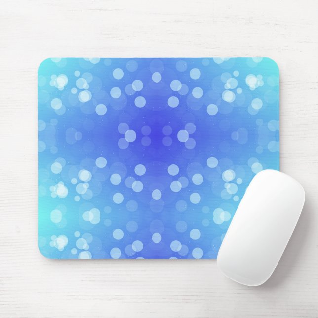 Blue and turquoise mouse pad with a bokeh pattern  (With Mouse)