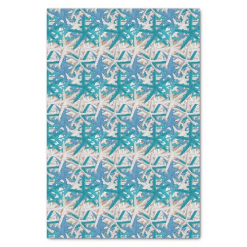 Blue and Turquoise Starfish Tissue Paper